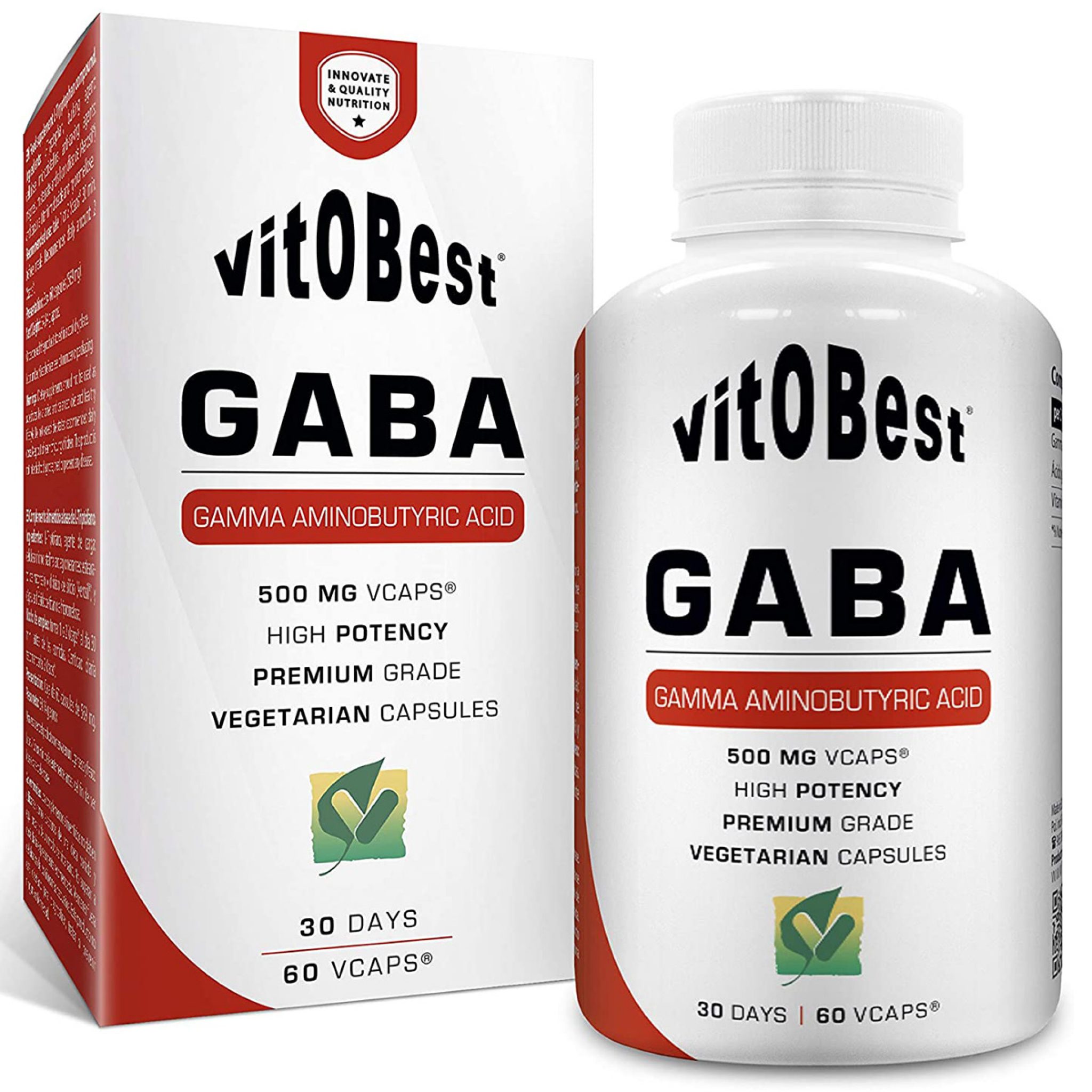 GABA VITOBEST 500 MG 60 Capsulas